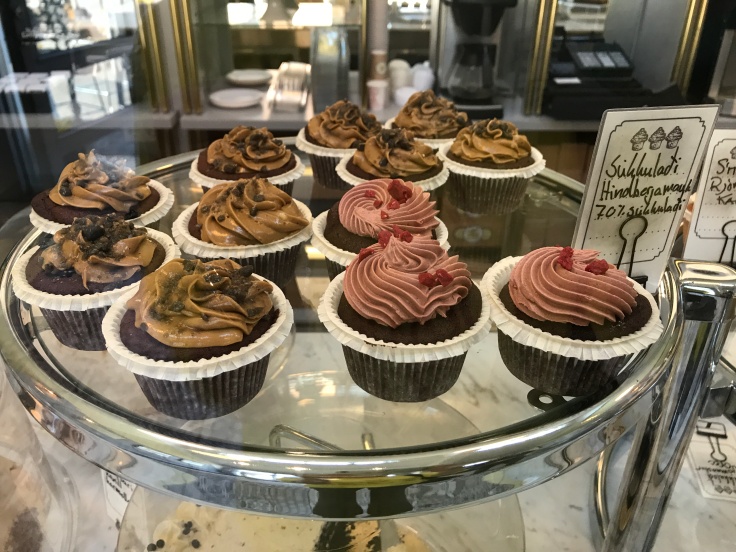 Peace, Love and Cupcakes - A Couple of Chocolate Cupcake Options at 17 Sortir in Reykjavík, Iceland